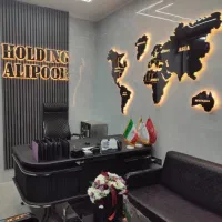 تابلو نقشه جهان استیل سه بعدی مدرن