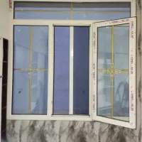 پنجره دوجداره الومینیوم UPVC توری پلیسه