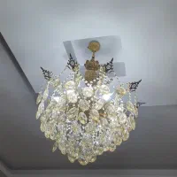 لوستر ۱۰شعله برنزی کاملاسالم وتمیز