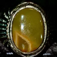 انگشتر عقیق آتشی عتیقه نقره 925 کار دست