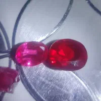 دو عدد گارنت سرخ تراش خورده برمه میانمار