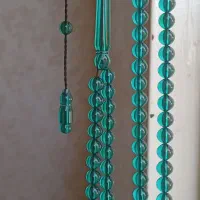 دوعدد تسبیح سبز آبی اکو وتراش جمشید کهنه