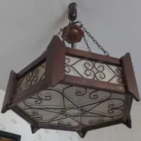 لوستر چوبی پذیرایی