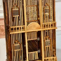 قفس چوبی پرنده طرح ویلایی