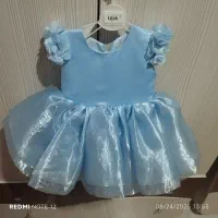 پیراهن پرنسسی آبی رنگ