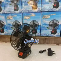 پنکه شارژی رومیزی ۴۸ ولتی پره فلزی لیتیومی