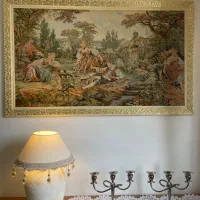 تابلو تپستری فرانسه انتیک بی نظیر تابلوعتیقه کوبلن