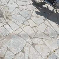 سنگ لاشه کف حیاط باغ و ...