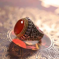 انگشتر نقره عقیق یمنی مردانه