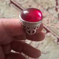 انگشتر نقره یاقوت