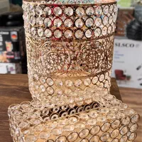 جا دستمالی و سطل جهیزیه طلایی