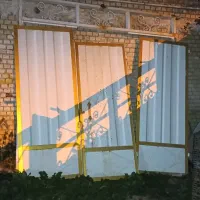 درب حیاط سه لنگه ماشین رو