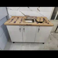 کابینت فلزی ام دی اف زیر سینکی و آبچکان آماده