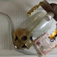 لوستر دیواری فلزی و روشنایی گازی