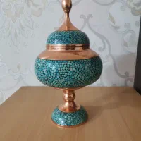 ظرف مسی فیروزه کوبی