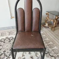 دو عدد صندلی فلزی چکشی