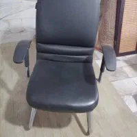 صندلی اداری پایه استیل  ونیمکت چوبی