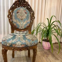 مبل و میز غذا خوری تمام چوب گردو