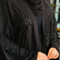 عبا ژرژیت با کیفیت .مشکی مشکی