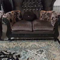 مبل راحتی ۸ نفره بدون فر رفتگی‌با کوسکن سالم