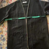 مانتو مشکی ژاکارد