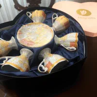 سرویس چای خوری طلاکوب ایتالیایی منگولیا