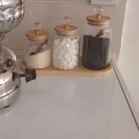 پاسماوری شیشه درب بامبو وپایه بامبو