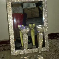 آینه شمعدون. نگین دار‌.