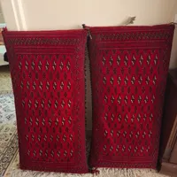 پشتی ترکمن جفت بسیار تمییز ریز بافت