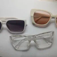 عینک افتابی اسپرت دوعدد و یک عدد شفاف شیشه ای