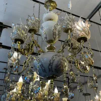 لوستر ۵شاخه ده شعله پارلاک برنز