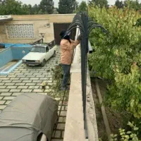 حفاظ نیزه ای آبشاری شاخ گوزنی آهن مکان