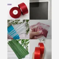 لوازم گل روبانی( کاغذ دورپیچ.اکلیل.اسفنج)