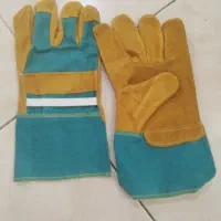 دستکش کار برزنتی کف چرمی