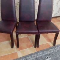 فروش ناهار خوری شش نفره چرم میز ام دی اف