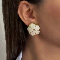 گوشواره شیک و ترند طلایی و نقره ای