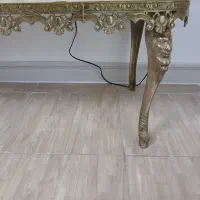 میز برنجی طرح شیر