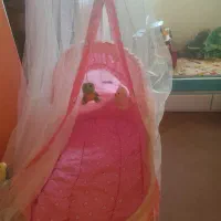 گهواره نوزاد دخترانه صورتی