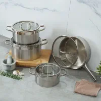 سرویس قابلمه استیل 8 پارچه عرشیا آلمان/عرشیا شیراز