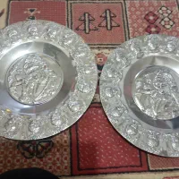 ۲ عدد بشقاب قلم زنی نو نو