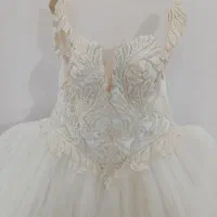 لباس عروس ترک پشت بندی همراه ژپون و شنل
