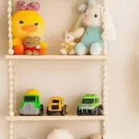 آویز طبقاتی بافته شده با نخ مکرومه