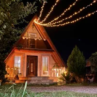 کلبه چوبی استخردار اب گرمVIP قیمت مناسب