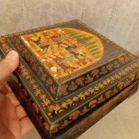 جعبه جواهری  قاجاری نقاشی