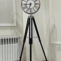 ساعت ایستاده استیل از برند لوتوس مشکی نقره ای
