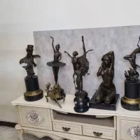 مجسمه برنزی سیاه پوست نوازنده ۶۰سانتی