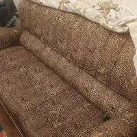 مبل راحتی ۹ نفره، باجلو مبلی ۳ تیکه شیشه ای