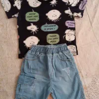 دو عدد تیشرت شلوارک پسرانه