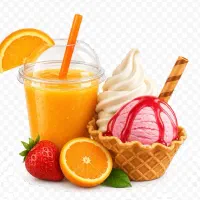 شاگرد در آبمیوه و بستنی