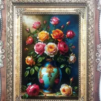 تابلو فرش گل سحر کد 5